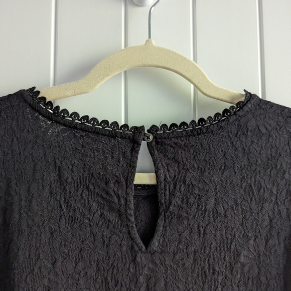 Loft Black Long Sleeve Plus Size Blouse Sz XXL - Picture 5 of 6